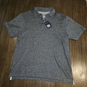 Rockport Gray Striped Polo Shirt